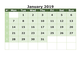 Calendar January 2019 Printable Januarycalendar January2019caledar January2019calendartemplate January2 Calendar Printables Calendar Word Calendar Template