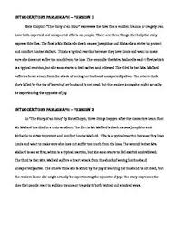Two Intro Paragraphs And One Body Paragraph For A Literary Analysis Essay On Kate Chopin S The Story Of An Hour Body Paragraphs Intro Paragraph Intro