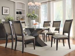 Amazon Com Bering X Base Dining Table By Home Elegance In Dark Espresso Furniture Decor Glass Dining Room Sets Glass Dining Room Table Glass Dining Table
