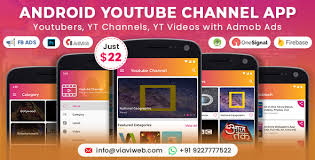 Youtube lets you make multiple channels using one email address. Download Android Youtube Channel App Youtubers Yt Channels Yt Videos With Admob Ads
