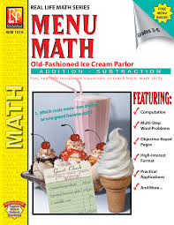 Worksheet involves real world applications of concepts. Menu Math Old Fashioned Ice Cream Parlor Addition Subtraction Ebook