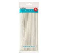 8" White Paper Treat Sticks, 50 Count, by Way To Celebrate