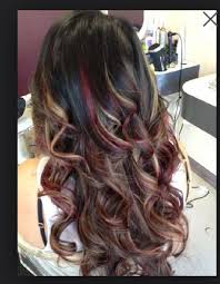 Red Violet Black And Carmel Yes Please Hair Styles Hair Hair Highlights