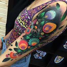 Check spelling or type a new query. Unique Colorful Flowers Tattoo On Women Left Half Sleeve