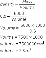 The next algorithms can be carried out by the online mass, density and volume calculator: Calculate The Volume Of Wood Of Mass 6000kg If The Density Of Wood Is 08 G Cm 3 Physics Topperlearning Com Nyc14700
