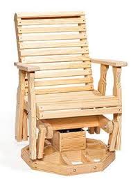 Amish Pine Wood Roll Back Swivel Glider Chair Swivel Glider Chair Outdoor Glider Chair Glider Chair