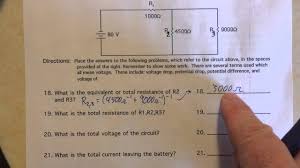 How do you analyze a circuit with resistors in series and parallel configurations? Circuit Worksheet Part 1 Youtube
