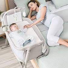 Amazon Com Baby Bassinet Ronbei Bedside Sleeper Baby Bed Cribs Baby Bed To Bed Newborn Baby Crib Adjustable Portable Bed For Infant Baby Boy Baby Girl Bassinet Baby