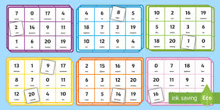 Number Words 0 20 Bingo Number Words 0 20 Bingo Number