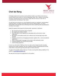 Online resume builder, resume samples/examples Chef De Rang Bovey Castle