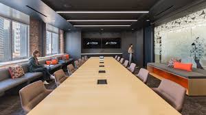 behind the design of the energetic liveramp offices coalesse conference room design meeting room design office interior design