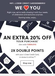 Welcome to the season of possibilities. Cardmember Life Just Got Twice As Nice J Crew Email Archive