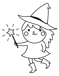 We've got a variety to suit all ages. Printable Cute Witch With Wand Coloring Page