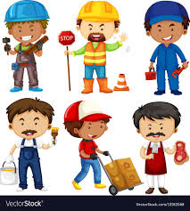 People Doing Different Jobs On White Download A Free Preview Or High Quality Adobe Illustrator Ai Eps Desenhos Animados Desenhos Desenhos Animados Bonitinhos