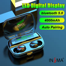 Compare & choose the best earbuds now! Insma Vfm 2 4000mah Wireless Earbuds Led Tws Bluetooth 5 0 Headset Sport Sweatproof Headphones Hifi Stereo Earbuds Auto Pair Walmart Com Walmart Com