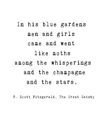 That any one should care in this heat whose flushed lips he kissed, whose the context is that nick is on the train (on the hottest day of the year) heading to have luncheon with daisy, jordan, gatsby, and tom. The Great Gatsby Quote By F Scott Fitzgerald In His Blue Gardens Mini Art Print By Minimaltyp Great Gatsby Quotes Scott Fitzgerald Quotes Gatsby Quotes