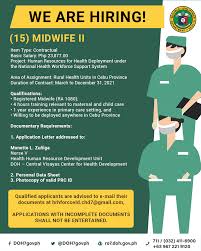 Untuk itu, kamu perlu meniru contoh cover letter untuk magang terbaik agar memenuhi fungsi berikut: We Are Hiring 15 Midwife Ii Item Type Contractual Basic Salary Php 23 877 00 Project Human Resources For Health Deployment Under The National Health Workforce Support System Area Of Assignment Rural Health Units