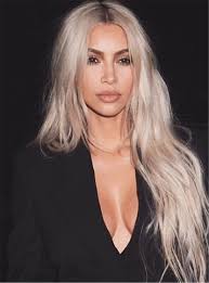 Kim Kardashian Elegant Straight Super Long Synthetic Hair Lace Front Cap African American Women Wigs Kim Kardashian Hair Kardashian Hair Kim Kardashian Blonde