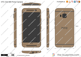 HTC One M9 Prime Camera vector drawing