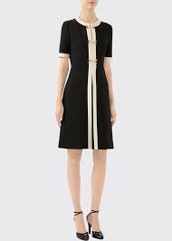 Get Free Shipping On Gucci Compact Jersey Horsebit Front Dress At Bergdorf Goodman Shop The Latest Luxury Fas Casual Work Dresses Fashion Short Sleeve Dresses