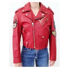 Red Avirex Leather Bomber Jacket Size Small Brand New Barely Worn Fashion Clothing Shoes Accessories Womensclo Leather Bomber Jacket Jackets Bomber Jacket