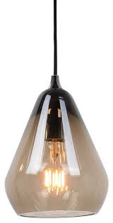 Innermost Core Large Pendant Light Smoked Glass Contemporary Pendant Lighting By Plush Pod Decor
