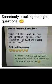 The National Anthem And The National Animal Fun Quotes Funny Some Funny Jokes School Quotes Funny