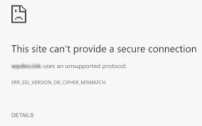 Ssl is an internet security protocol which can protect users from leaking personal or financial information when visiting here are 8 solutions to help you solve this site can't be reached chrome error. Solved This Site Can T Provide A Secure Connection Uses An Unsupported Protocol Err Ssl Version Or Cipher Mismatch