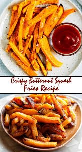 Crispy Butternut Squash Fries Recipe Vegan Pumpkin Recipes Butternut Squash Fries Recipes