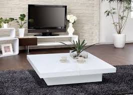 Coffee tables are a pretty important piece of furniture. Table Basse Blanche Pour Salon En 20 Exemples Magnifiques White Coffee Table Modern White Living Room Tables Coffee Table Square