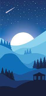 Wallpaper Star Night Landscape Wallpaper Minimal Wallpaper Minimalist Wallpaper