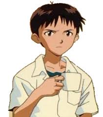 Hvordan ble det bildet av Shinji som holder kaffekoppen populært? :  r/evangelion
