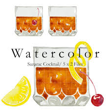 Watercolor Sazerac Cocktail Clip Art Whiskey Drink Sazerac Etsy Sazerac Sazerac Cocktail Cocktails