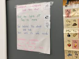 Lockdown drills — the kind practiced at my daughter's school, which entail kids hiding in the corner of their locked classroom and remaining very quiet and still. A Kindergarten Nursery Rhyme Teaches Kids To Hide During School Shooting Vox