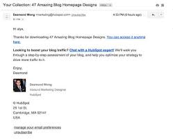 Hubspot Autoresponder For Ebook Download Email Marketing Examples Hubspot Homepage Design
