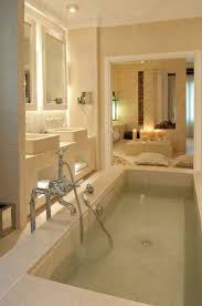 Usually square in size, no more than 48x48, and extremely deep, the japanese soaking tub allows the user to sit upright and submerse themselves in hot water. 36 Dream Spa Style Bathrooms Make A Home Spa Bathroom Decoholic Spa Style Bathroom Luxury Bathroom Bathroom Interior