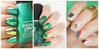 Saint patrick's day nail designs. St Patrick S Day Nails Green Nail Art Ideas
