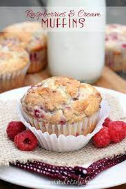 Raspberries And Cream Muffins Recipe Raspberry Recipes Bakery Style Muffins Breakfast Treats
