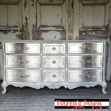 My Glamorous Metallic Silver Dresser Tracey S Fancy Silver Furniture Painted Furniture Metallic Painted Furniture