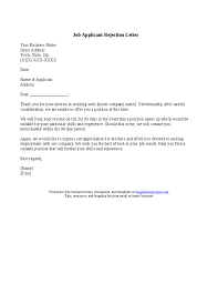 20 Applicant Rejection Letter Samples Job Rejection Application Letters Rejection