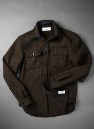 Olive Tweed Men S Outerwear From Imogene Willie Nashville Tennessee Military Shirts Tweed Men Shirts