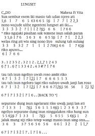 Yang pertama adalah karena bunga ini selalu tumbuh mengikuti atau menghadap arah matahari. Not Angka Lagu Lungset Mahesa Feat Vita Alvina Kumpulan Not Lagu