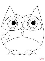 Valentine Day Owl Coloring Page Supercoloring Com Owl Coloring Pages Valentine Coloring Pages Bird Coloring Pages