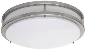 Altair led flush mount light fixture. Altair Lighting Brushed Nickel 14 Wide Flushmount Ceiling Light Led 21w Dimmable 3000k Energy Star Amazon In Home Kitchen