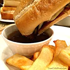 Use a spoon or fat separator to skim fat from remaining juices. Slow Cooker French Dip Sandwiches Easy Sweet Little Bluebird