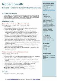 The director for patient financial services oversees a billing team dedicated to revenue cycle activities for assigned. Patient Financial Services Representative Resume Samples Qwikresume