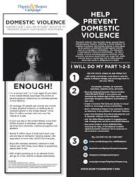 We clearly did so in response to a recent incident of domestic violence. Stop The Violence Dignity Respect