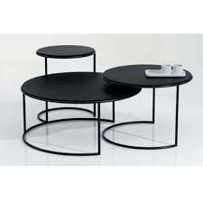 Outdoor dining table square patio bistro table with umbrella hole 37 x 37. Black Metal Round Coffee Table Big Brother Creation And Interior Id 21220246033