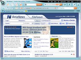 Last version of netscape browser, i use actually this browser for current use, and it work perfectly.don't worry for download pages, i have only 1024k. Netscape 9 0 0 6 Lolfasr