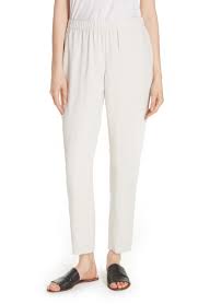 Slouchy Silk Crepe Ankle Pants